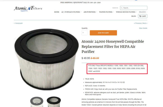 Honeywell Hepa Filter Replacement Updated 2025 - Atomic Filters