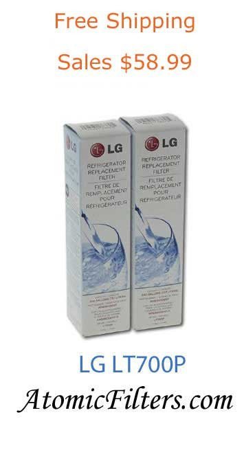 LG LT700P-2PK Refrigerator Water Filter Sale - Free Shipping - Atomic Filters