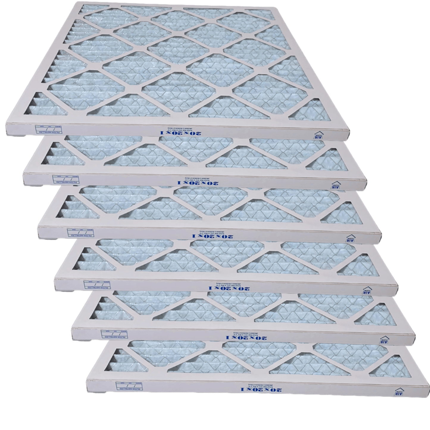 20x20x1 MERV 11 Air Filter - USA Made Pleated HVAC Filters (6 Pack)