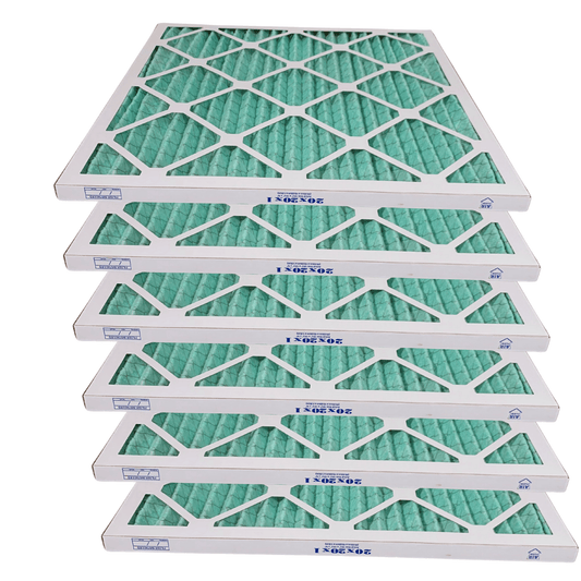 20x20x1 MERV 13 Allergy Air Filters - Premium USA Made Pleated AC Furnace Filters (6 - Pack)