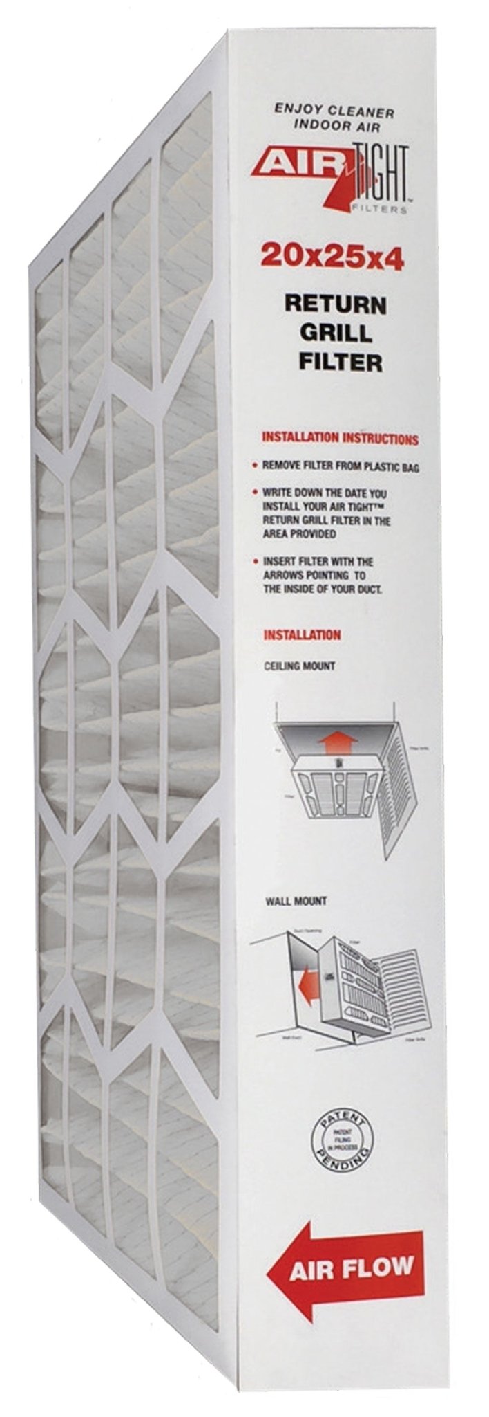 20x25x4 MERV 13 Compatible Honeywell Return Grille Filter FC40R1011 Air Filter - 3 pack