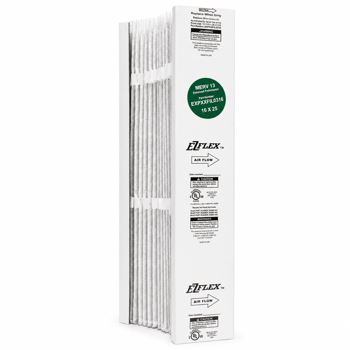 Carrier EXPXXFIL0316 OEM 16x25x5 MERV 13 EZ Flex Replacement Media