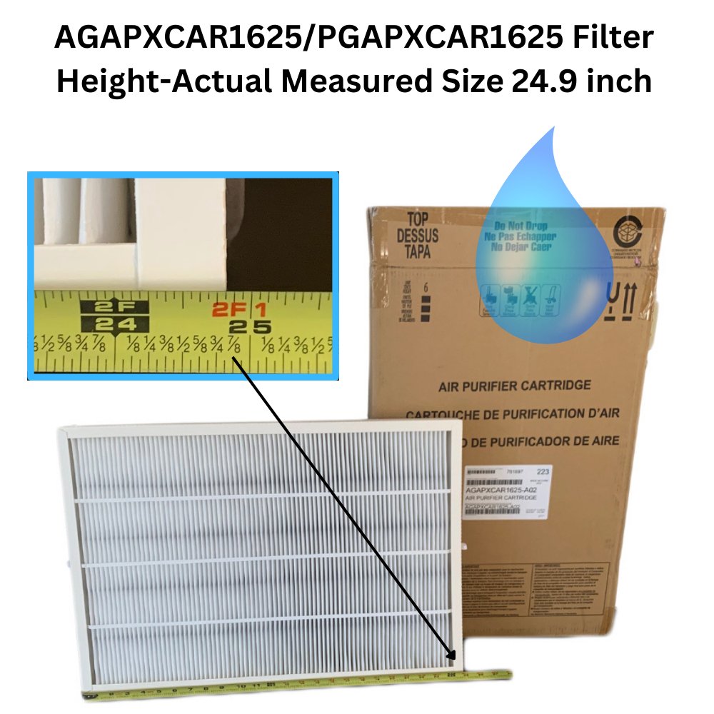 Atomic Compatible for Carrier AGAPXCAR1625 / PGAPXCAR1625 Air Purifier Replacement Cartridge Nominal size: 16x25x3 - Actual size 17.3 x 24.9 x 2.6