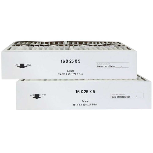 Atomic FILXXCAR0016 16x25x5 MERV 13 Carrier Replacement Furnace Filter - 2 Pack