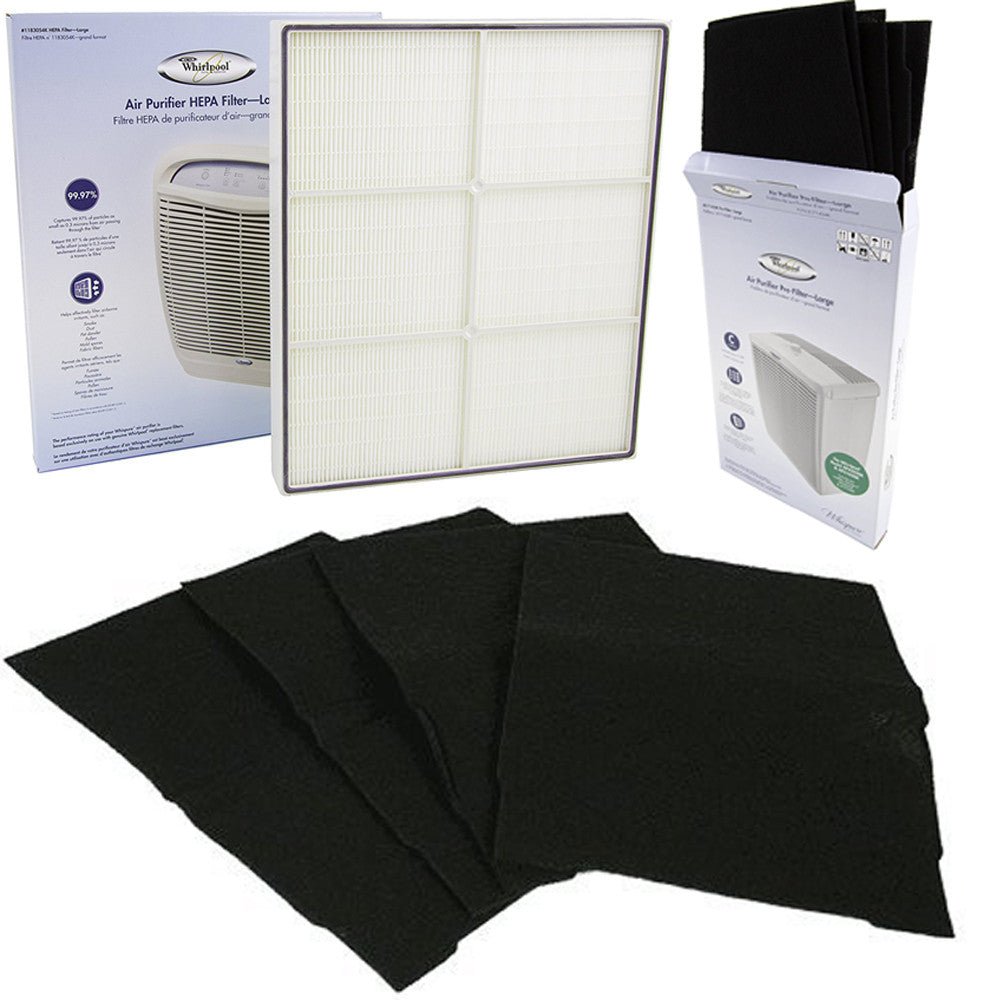 1183054k Genuine Whirlpool True Hepa Filter Set with 817143k Prefilters for whispure 510 - Atomic Filters