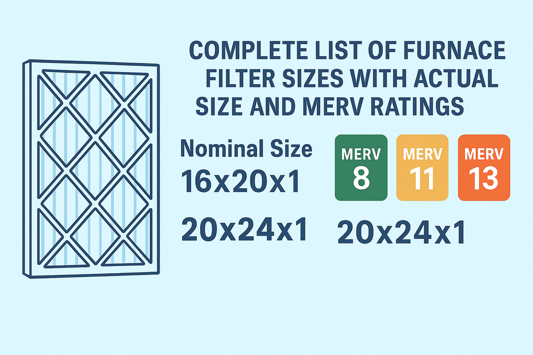 2025 Filter Size Chart | Carrier, Lennox, Trane | 20x20x1 Guide - Atomic Filters