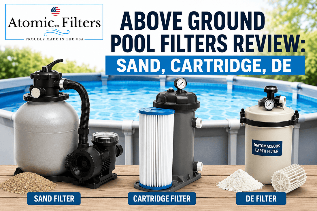 Above Ground Pool Filters Review: Sand, Cartridge, DE - Atomic Filters