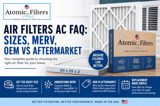 Air Filters AC FAQ: Sizes, MERV, OEM vs Aftermarket - Atomic Filters