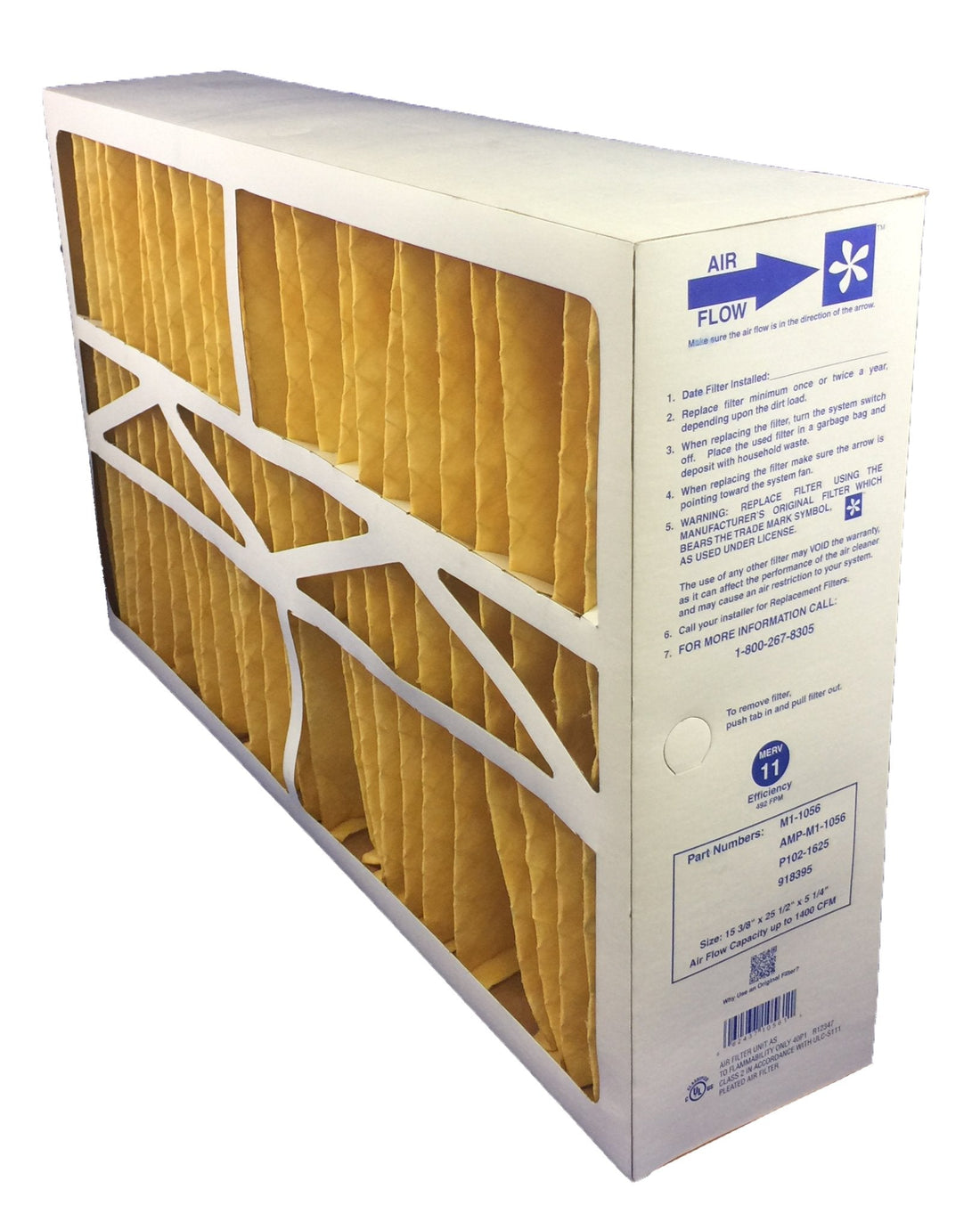 Goodman M1-1056 Replacement Furnace Filter Size 16x25x5 - Atomic Filters