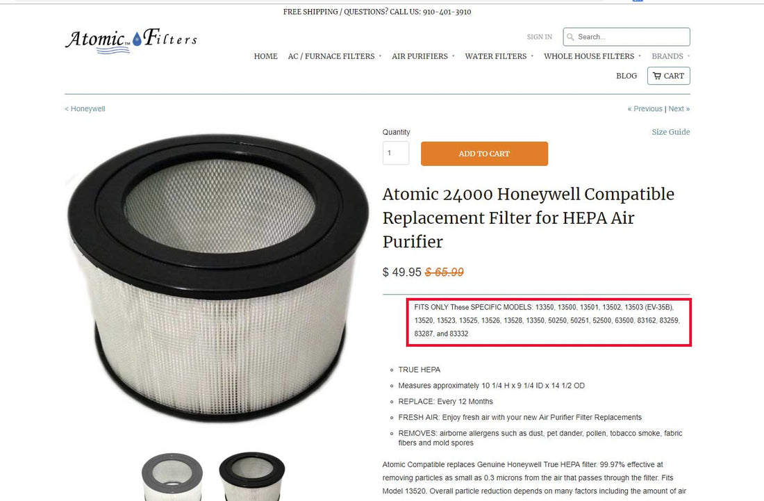 Honeywell Hepa Filter Replacement Updated 2025 - Atomic Filters