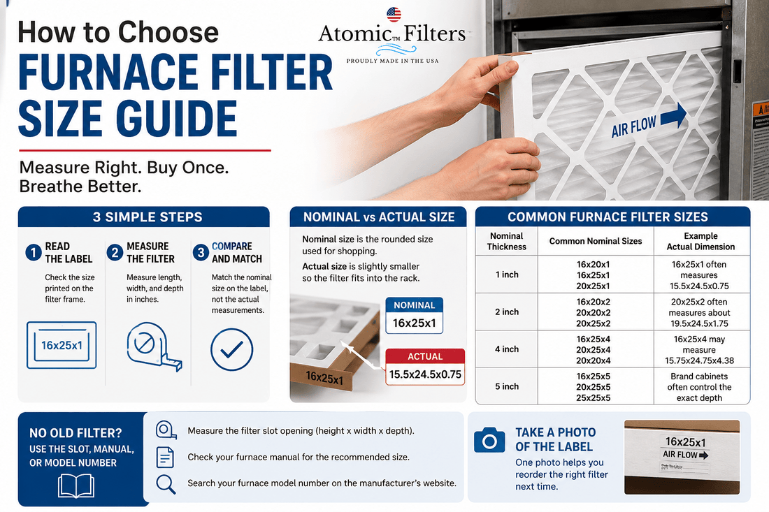 How to Choose Furnace Filter Size Guide - Atomic Filters