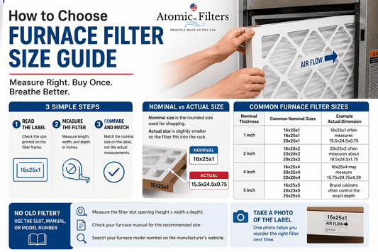 How to Choose Furnace Filter Size Guide - Atomic Filters
