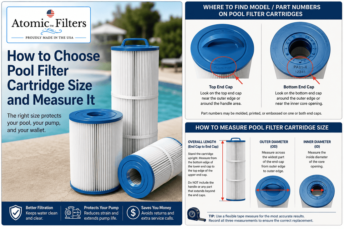 How to Choose Pool Filter Cartridge Size and Measure It - Atomic Filters