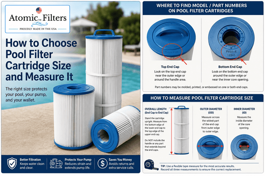 How to Choose Pool Filter Cartridge Size and Measure It - Atomic Filters
