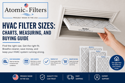 HVAC Filters Sizes: Charts, Measuring, and Buying Guide - Atomic Filters