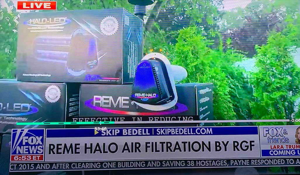 RGF REME HALO Air Purifier Featured on Fox New Fox and Friends - Atomic Filters