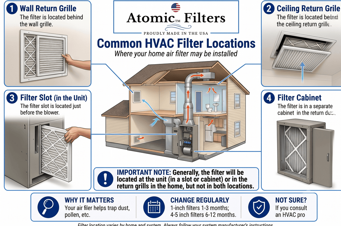 Where Is the Furnace Filter Located? Upflow vs Downflow - Atomic Filters