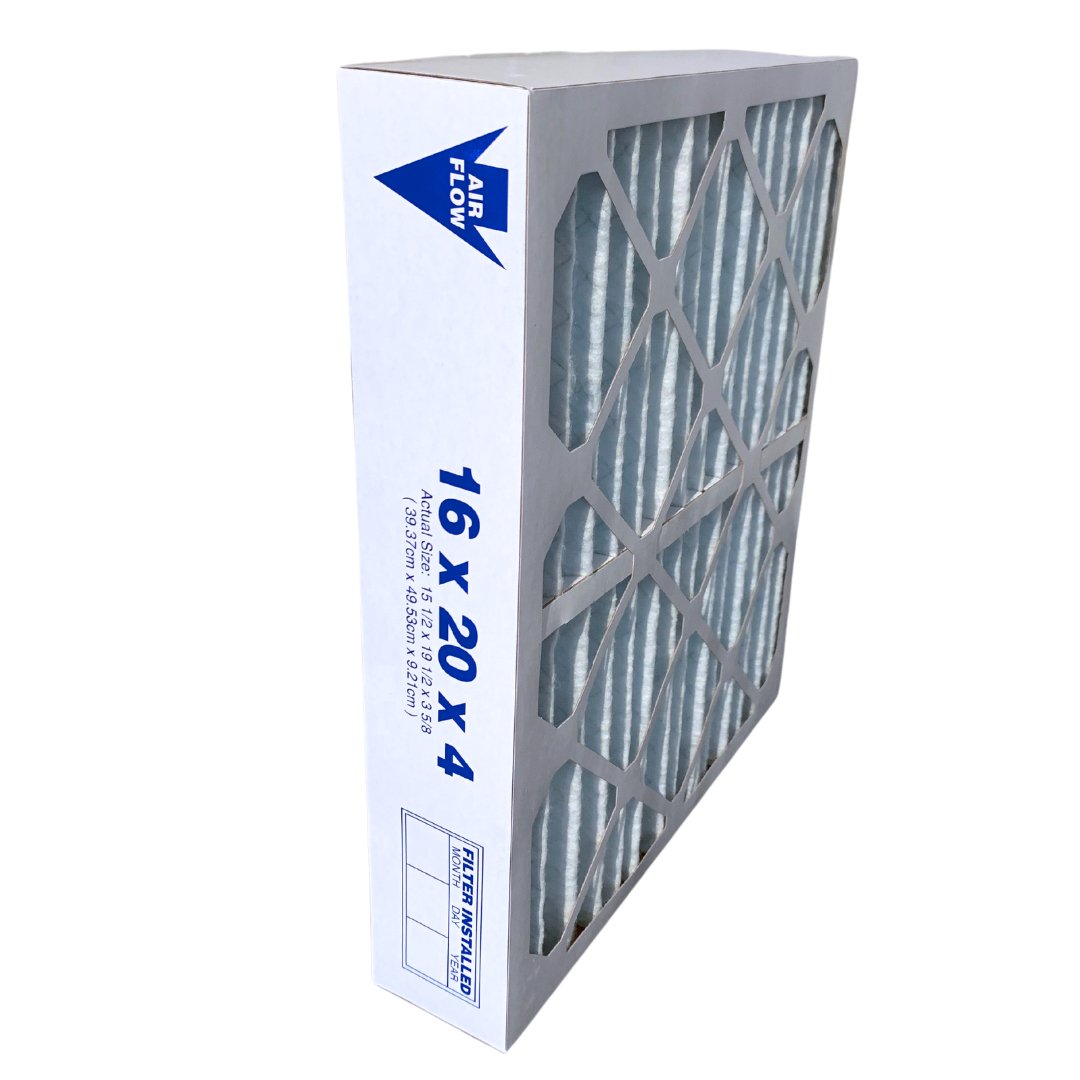 16x20x4 MERV 11 Furnace Filter by Atomic  - side and front angle view