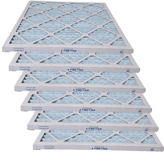 20x20x1 MERV 11 Air Filter - USA Made Pleated HVAC Filters (6 Pack)