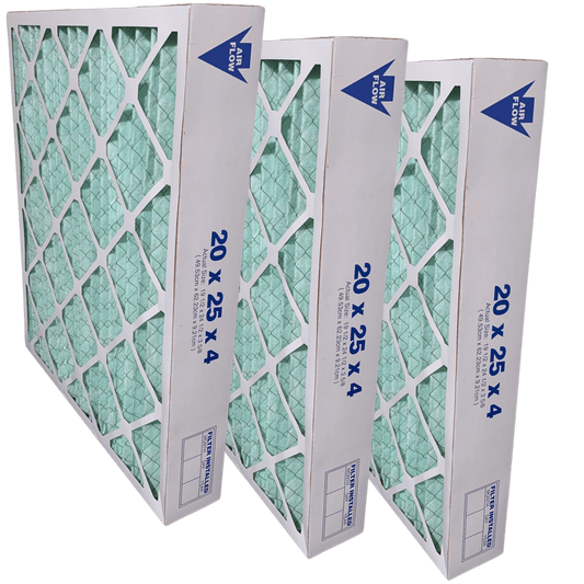 20x25x4 Merv 13 Pleated AC Furnace Filter - Case of 3