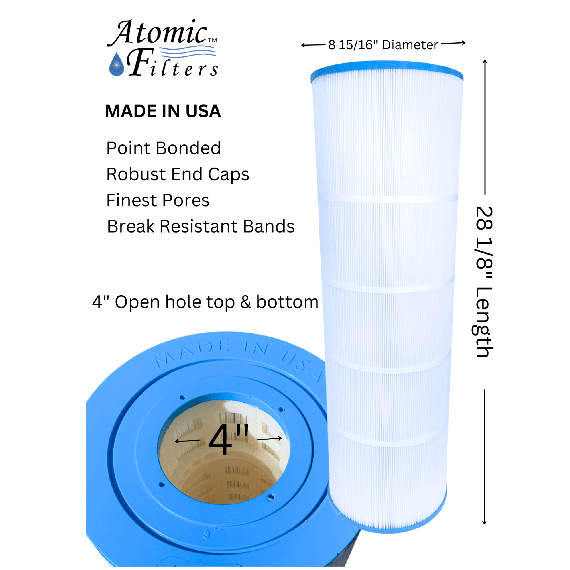 Atomic Pool Atomic USA Made Pool Filter replaces Hayward Star-Clear C1750 CX1750-R ...