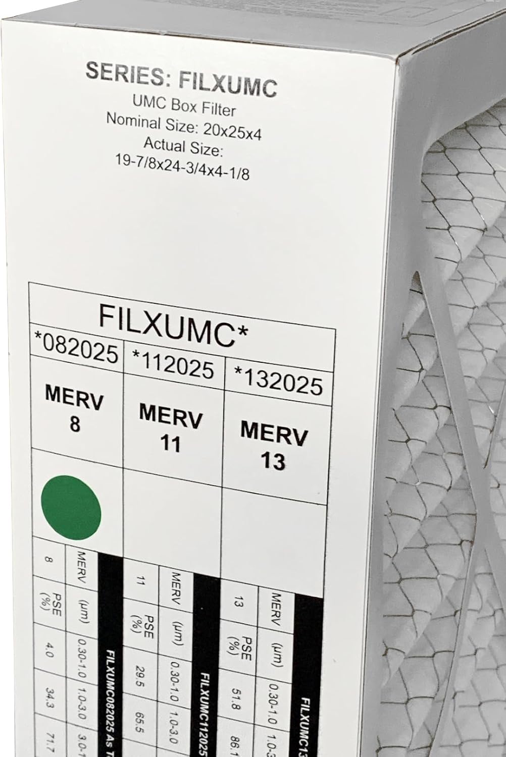 Carrier 20x25x4 MERV 8 FILXUMC082025 Furnace Filter