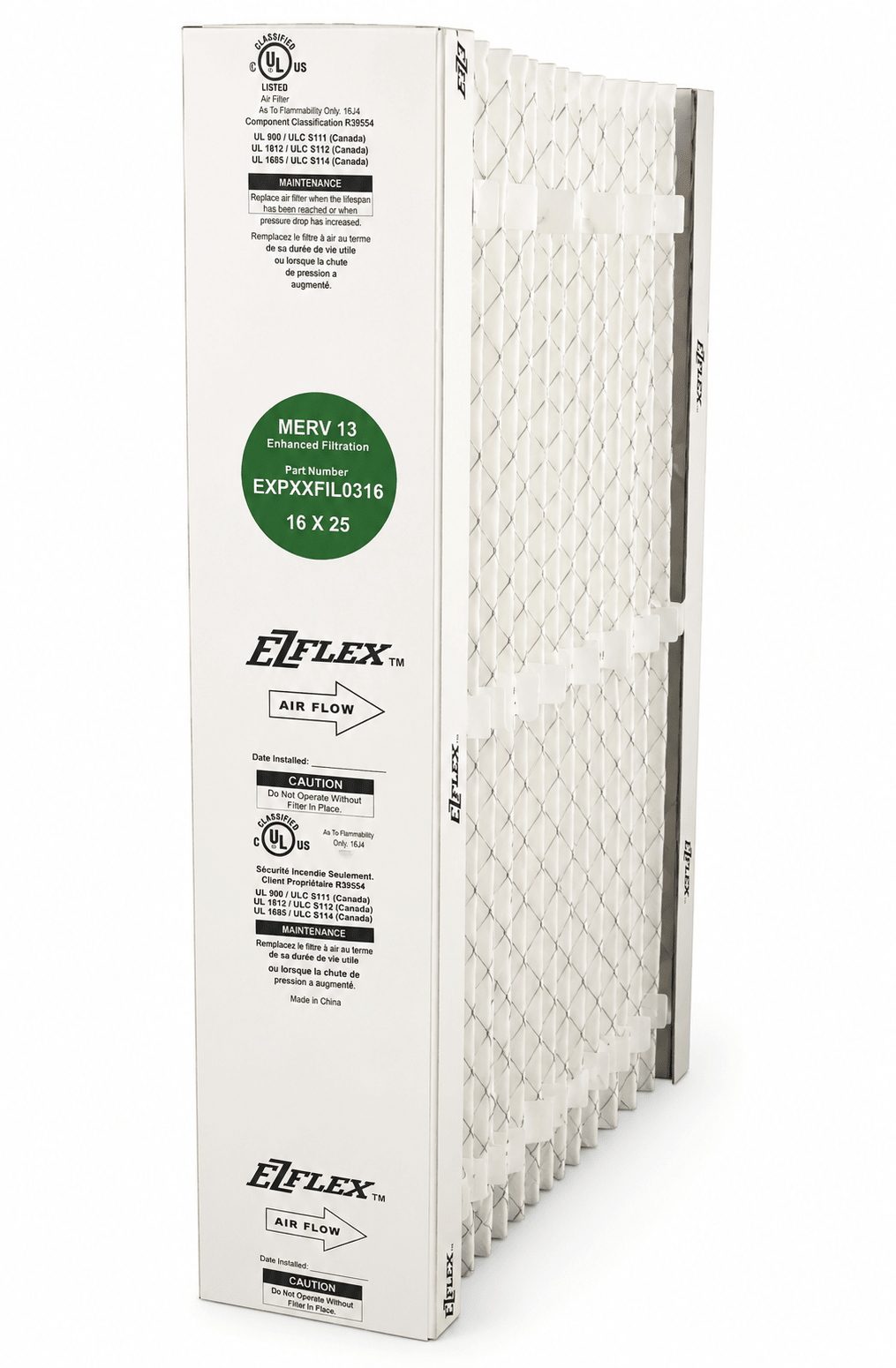 Carrier EXPXXFIL0316 OEM 16x25x5 MERV 13 EZ Flex Replacement Media