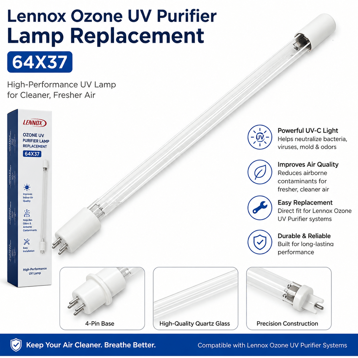Lennox ozone UV purifier lamp replacement