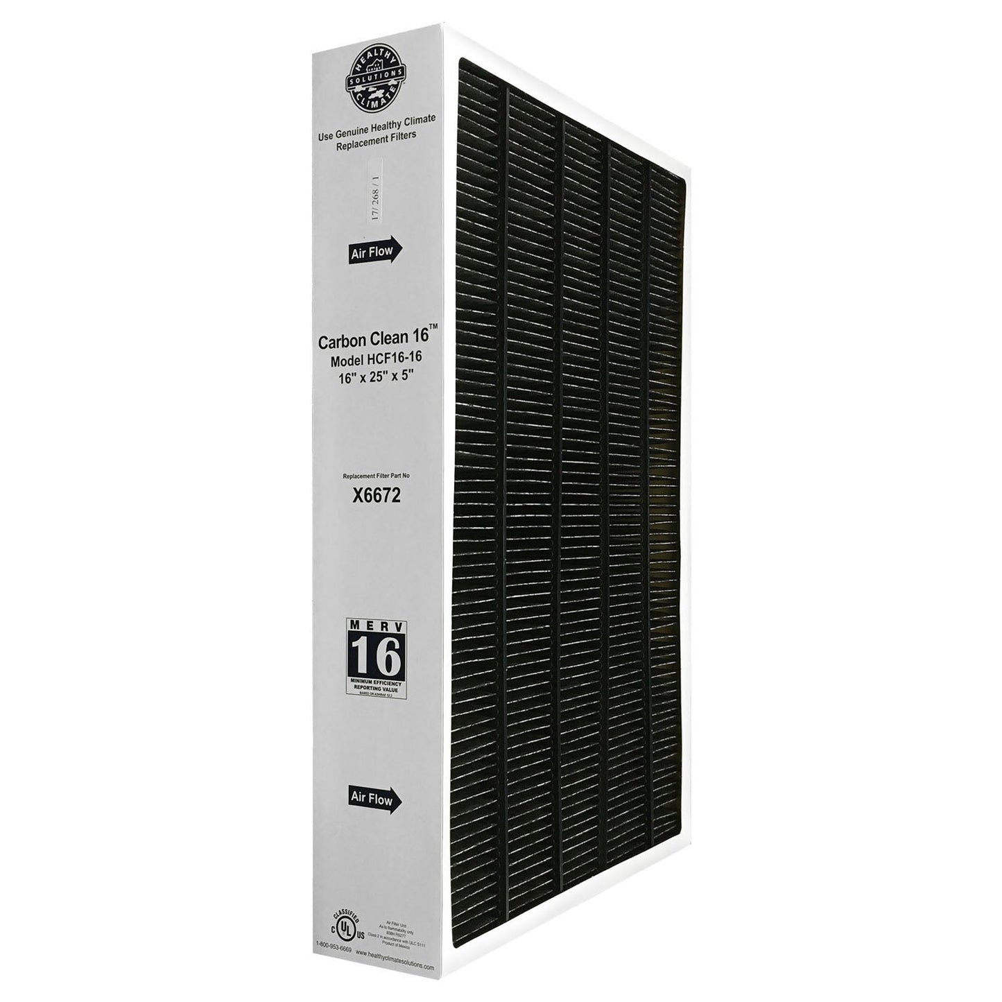 X6672 Lennox HCF16-16 Healthy Climate 16x25x5 MERV 16 Filter for HCC16-28