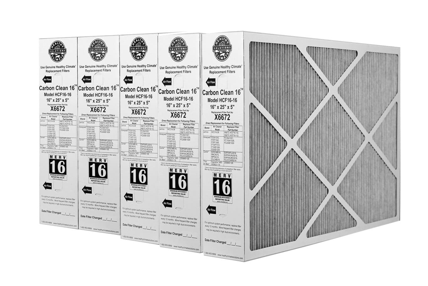 X6672 Lennox HCF16-16 Healthy Climate 16x25x5 MERV 16 Filter for HCC16-28