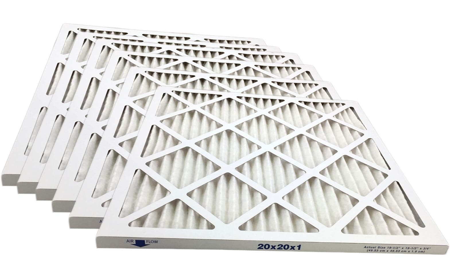 20x20x1 Merv 11 Allergy Guard Pleated AC Furnace Filter - Case of 6