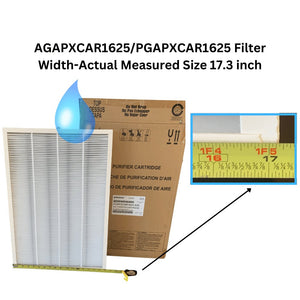 AGAPXCAR1625 Air Purifier Replacement Cartridge Nominal size 16x25x3 - Actual size 17.3 x 24.9 x 2.6