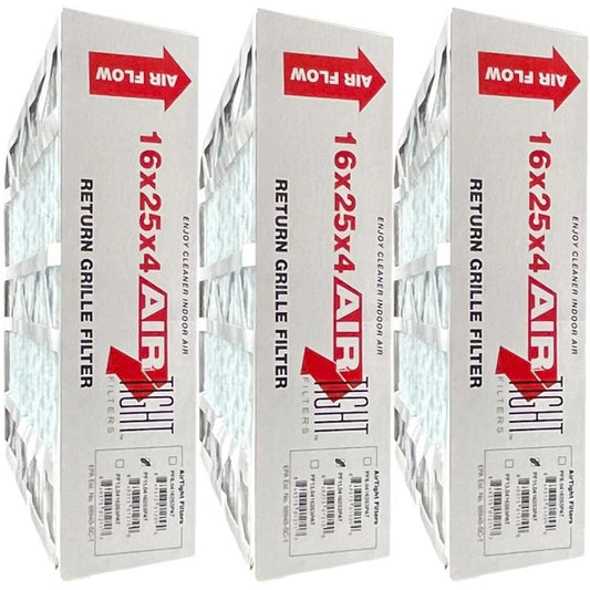 AirTight 16x25x4 MERV 11 Compatible Honeywell Return Grille Filter FC40R1060 Air Filter - 3 pack