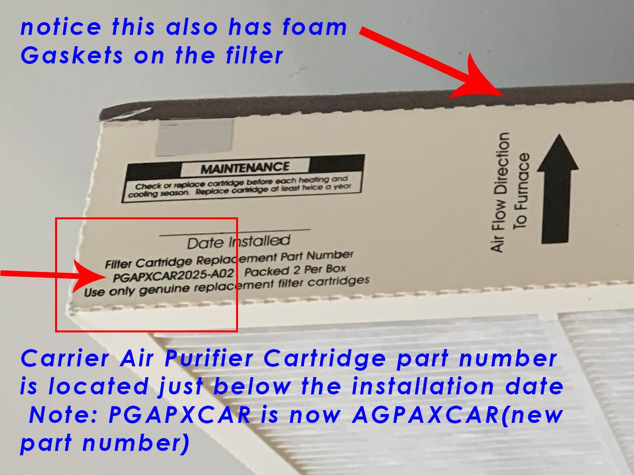 Atomic Compatible for Carrier PGAPXCAR2025 / AGAPXCAR2025 Air Purifier Replacement Cartridge Nominal size 20x25x3 - Actual size 21 x 24.9 x 2.6