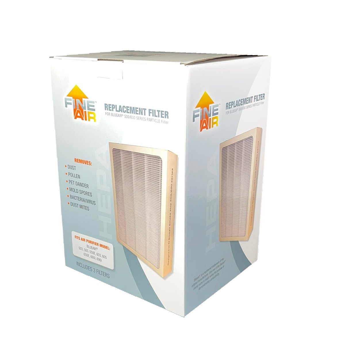Atomic Compatible Replacement for BlueAir 500/600 Series Particle Filter - 3 Pack