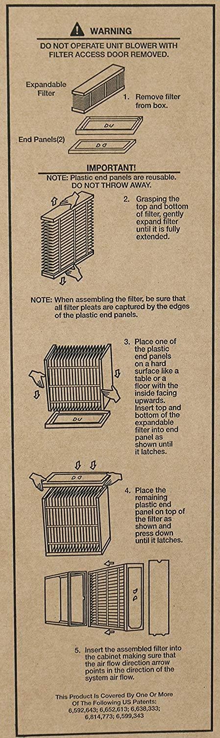Carrier EXPXXFIL0020 20x25x5 MERV 10 EZ Flex Air Filter