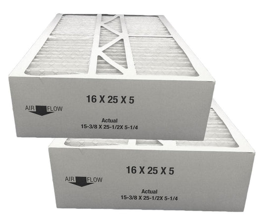 GOODMAN M1-1056 16x25x5 MERV 11 Compatible by Atomic (Actual Size: 15 3/8 X 25 1/2 X 5 1/4) MERV 11 Furnace Filter (2 Pack)