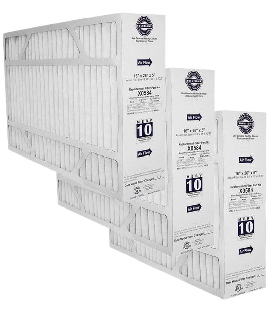 Lennox X0584 MERV 10 Filter - 16x26x5 OEM fits Model BMAC-14CE (3 Pack Special)