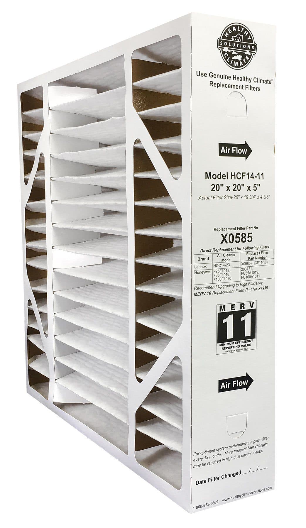 Lennox X0585 20x20x5 Furnace Filter HCF14-11 MERV 11 - 1 Pack