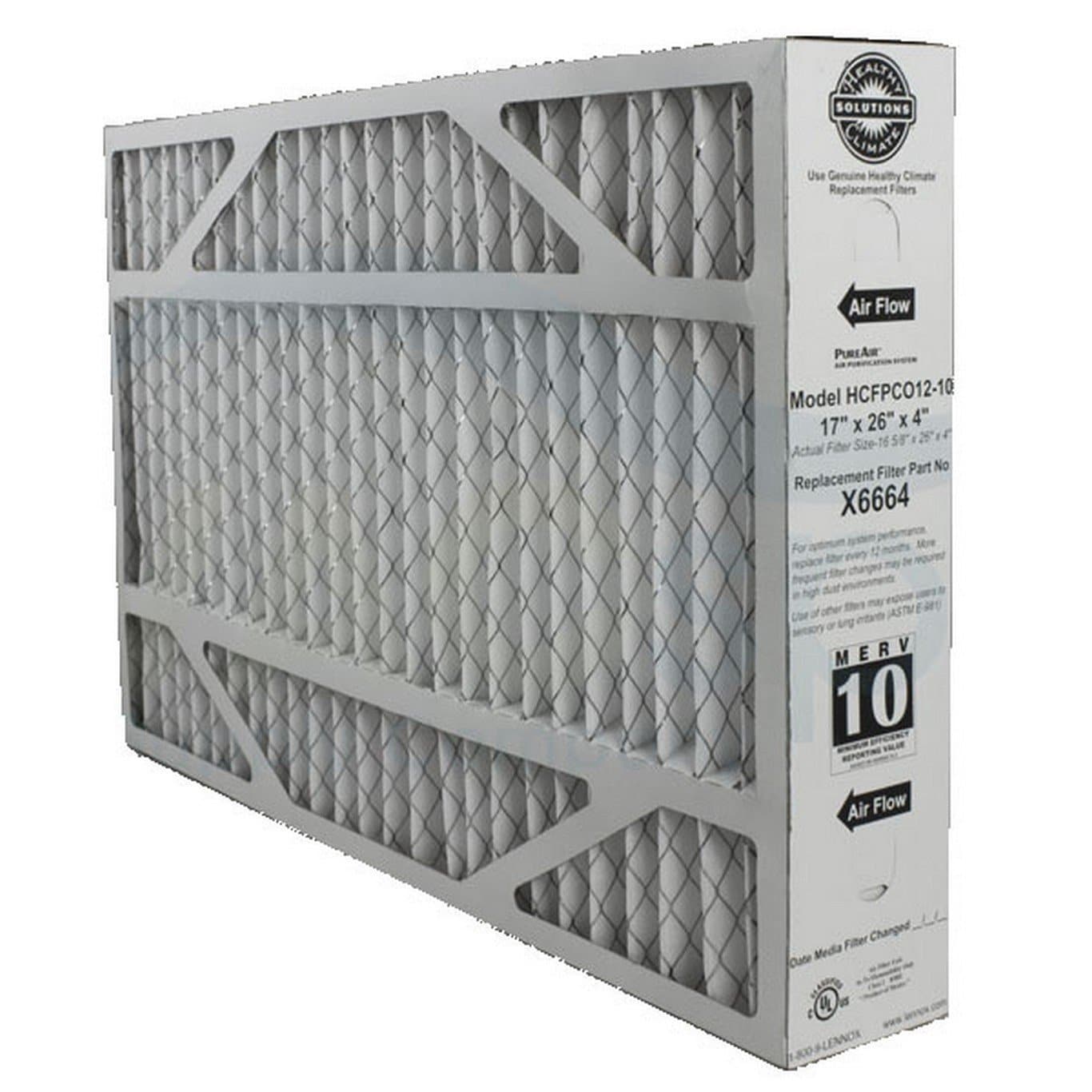 Lennox X6664 Furnace Filter (75X74) Replacement for PCO-12C - 17 x 26 x 4 (1 pack)