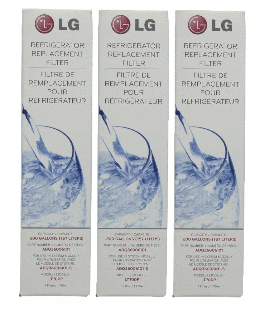 LG LT700P Refrigerator Water Filter ADQ36006101 - 3 pack
