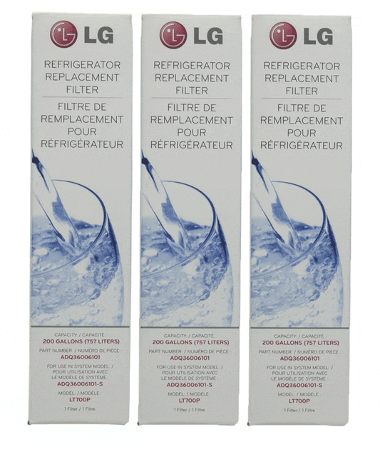 LG LT700P Refrigerator Water Filter ADQ36006101 - 3 pack