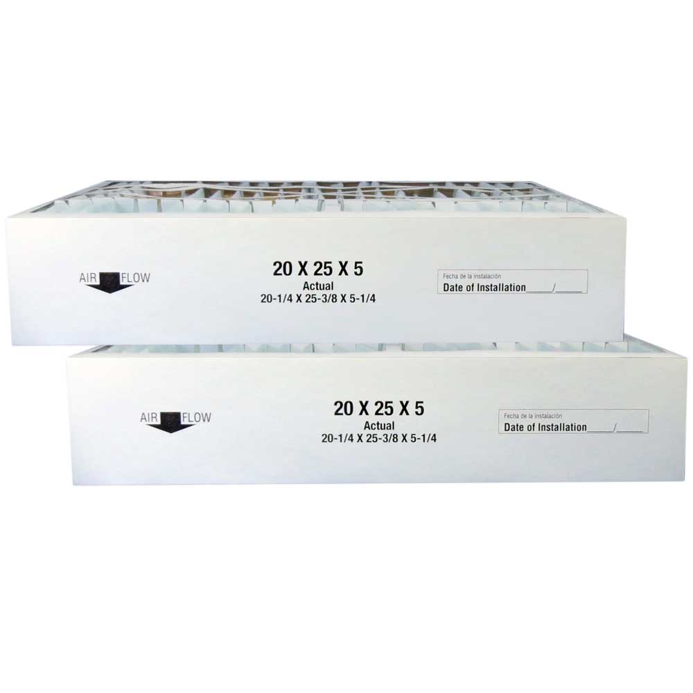 M8 - 1056 20x25x5 (Actual Size: 20 - 1/4 x 25 - 3/8 x 5 - 1/4) MERV 11 Replacement Furnace Filter (Pack of 2)