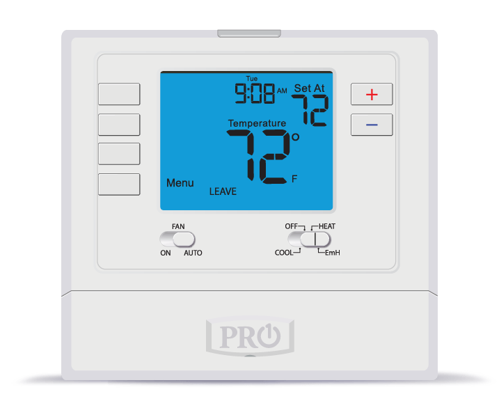 PRO1 IAQ T725 Programmable 2H/1C Digital Heat Pump Thermostat