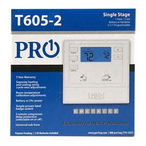 Pro1 T605-2 1H/1C 5+1+1 Programmable Thermostat