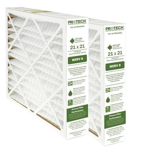 Rheem/Ruud 21x21x5 ProTech PD540042 MERV 8 Furnace Filters - 2 Pack