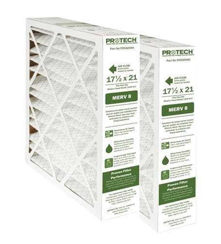 RHEEM/RUUD PROTECH PD540040 17.5x21x5 MERV 8 Furnace Filter - 2 Pack