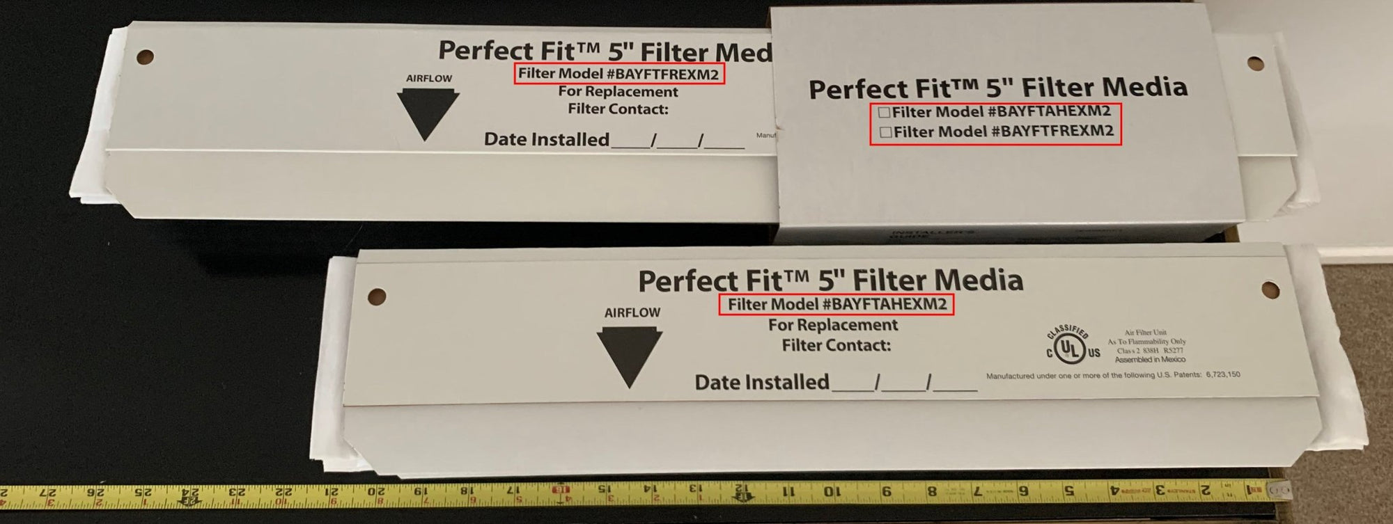Perfect Filter Trane BAYFTFREXM2 (2-Pack) - 25 x 5 inch Perfect Fit 5 Expandable Repl ...