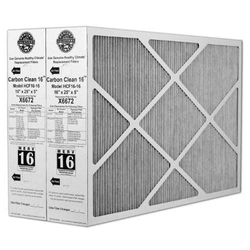 X6672 Lennox Healthy Climate 16x25x5 Merv 16 Filter- 2 pack