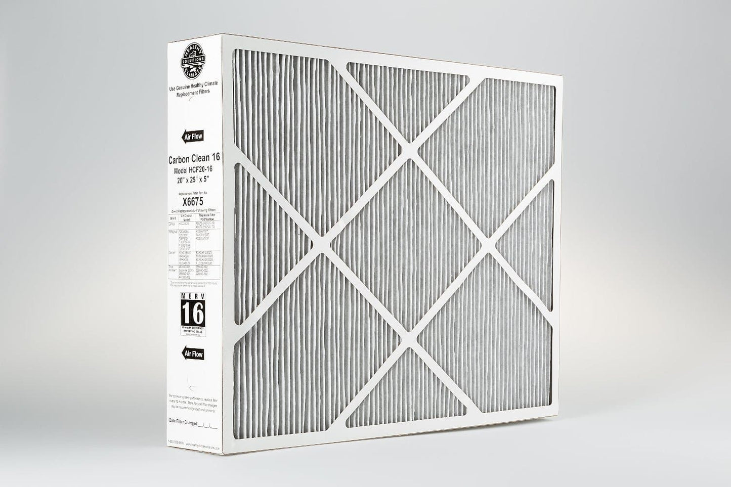 X6675 Lennox 20x25x5 MERV 16 Furnace Filter 2 pack